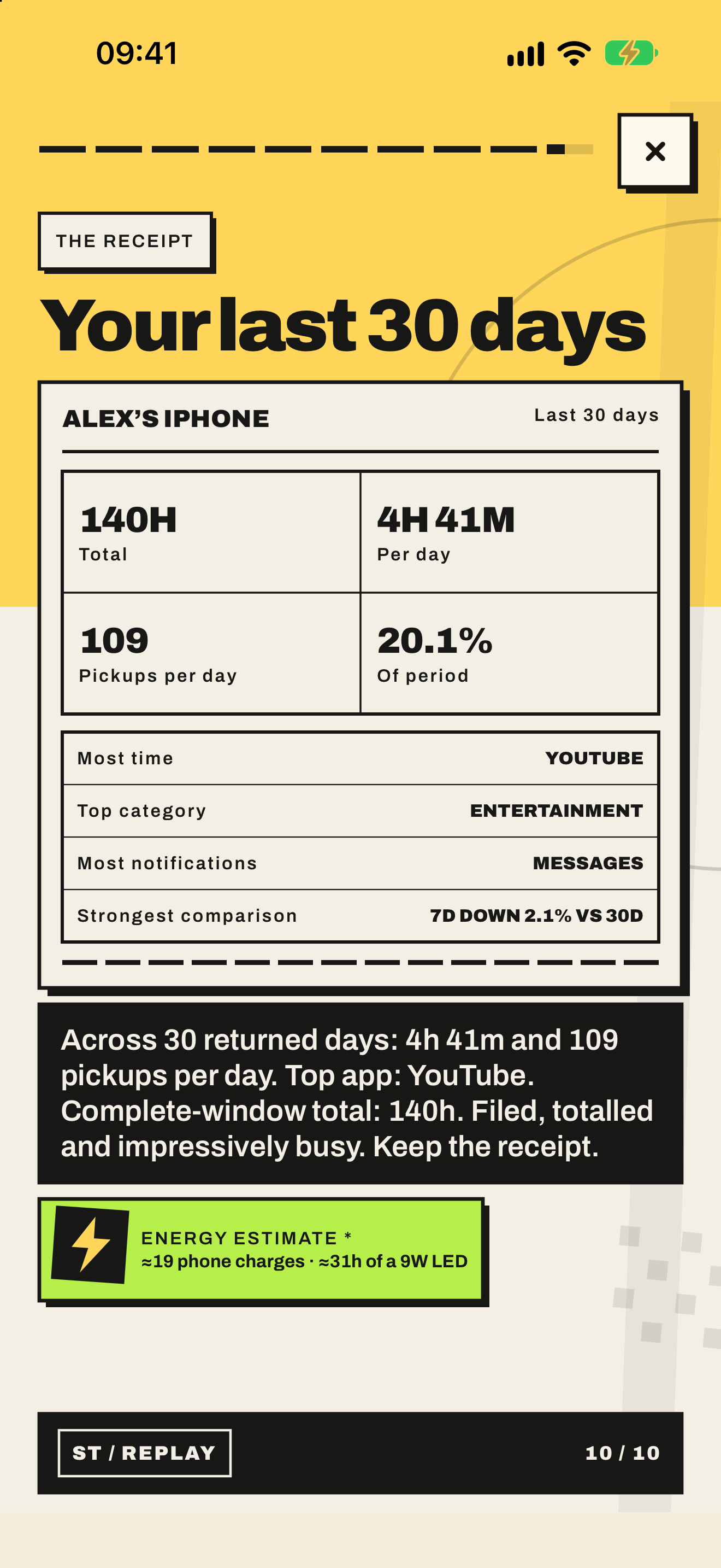 Story card 10: The receipt